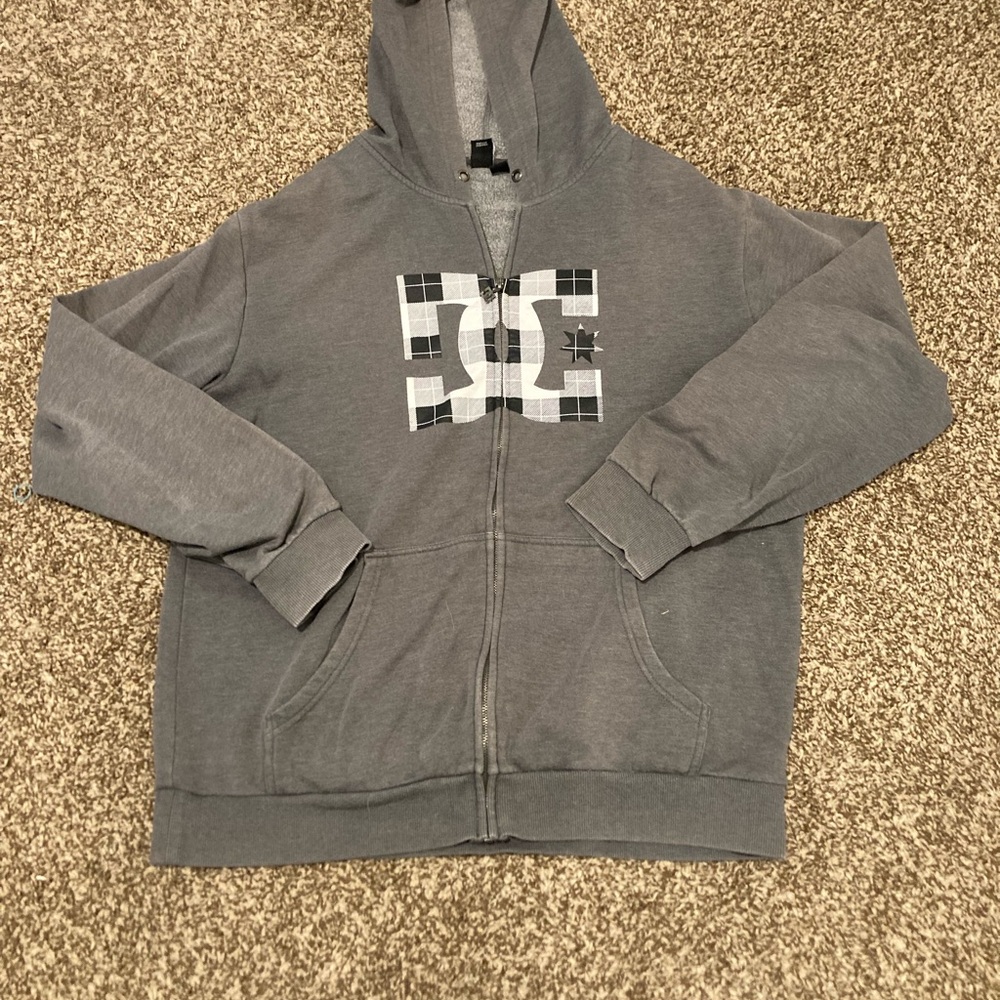 DC Heather Gray Fleece Hoodie